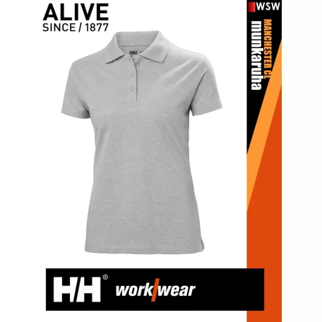 Helly Hansen CLASSIC GREYMELANGE classic prémium galléros női póló - munkaruha