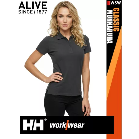 Helly Hansen CLASSIC DARKGREY classic prémium galléros női póló - munkaruha