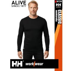   Helly Hansen CLASSIC BLACK prémium férfi környakas hosszúujjú póló - munkaruha