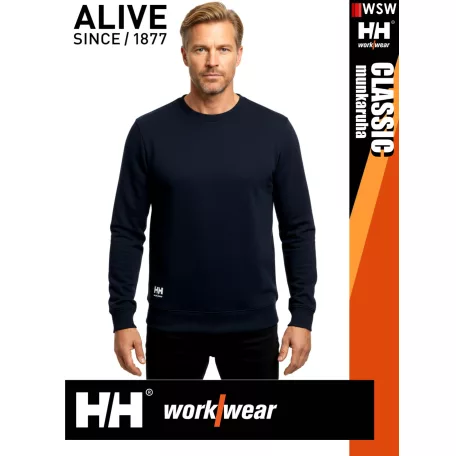 Helly Hansen CLASSIC NAVY prémium férfi környakas pulóver - munkaruha