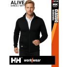 Helly Hansen CLASSIC BLACK prémium férfi cipzáras pulóver - munkaruha