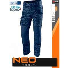   Neo Tools CAMO BLUE pamutgazdag technikai deréknadrág - munkaruha