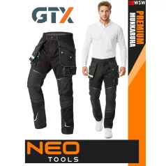   Neo Tools PREMIUM BLACK kevertszálas technikai deréknadrág - munkaruha