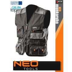   Neo Tools HD BLACK technikai kopásálló munkamellény - munkaruha