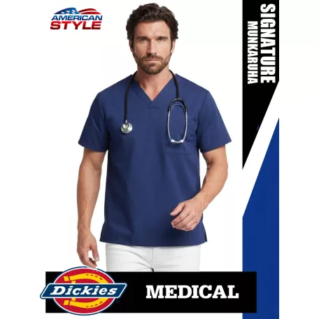 Dickies Medical EDS SIGNATURE NAVY férfi egészségügyi stretch tunika felső - munkaruha