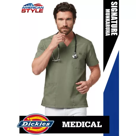 Dickies Medical EDS SIGNATURE OLIVE férfi egészségügyi stretch tunika felső - munkaruha