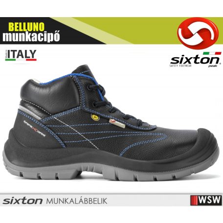 Sixton BELLUNO S3 extra széles lábfejű technikai fémmentes munkabakancs - munkacipő