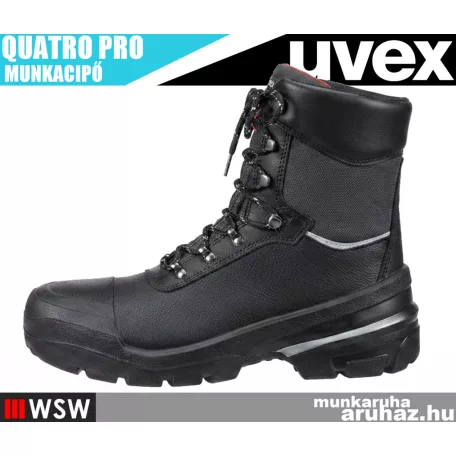 Uvex QUATRO PRO BLACK S3 technikai munkacipő - munkabakancs