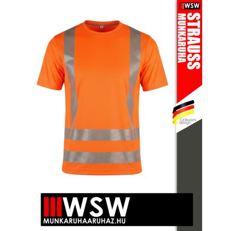 .Engelbert Strauss FUNCTIONAL ORENGE technikai jólláthatósági póló - munkaruha