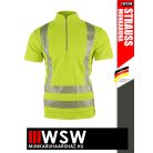 .Engelbert Strauss FUNCTIONAL YELLOW technikai jólláthatósági cipzáros póló - munkaruha