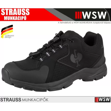 .Engelbert Strauss MINKAR LEDER BLACK O2 technikai munkacipő