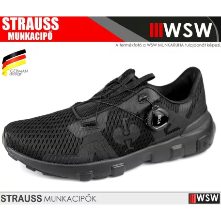 .Engelbert Strauss TOLEDO BLACK önbefűzős utcai és munkacipő - munkabakancs