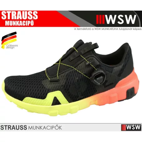 .Engelbert Strauss TOLEDO BLACKYELLOW önbefűzős utcai és munkacipő - munkabakancs