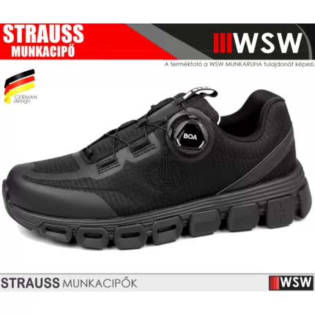 .Engelbert Strauss REXBURG BLACK O1 technikai konnyített önbefűzős bakancs - munkacipő