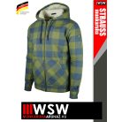 .Engelbert Strauss ICONIC GREEN pamut béléses kapucnis téli pulóverkabát - munkaruha