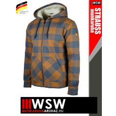   .Engelbert Strauss ICONIC ALMOND pamut béléses kapucnis téli pulóverkabát - munkaruha