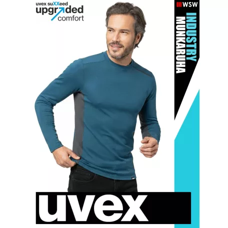 Uvex SUXXEED INDUSTRY MIDNIGHTBLUE prémium technikai hosszúujjú póló - munkaruha