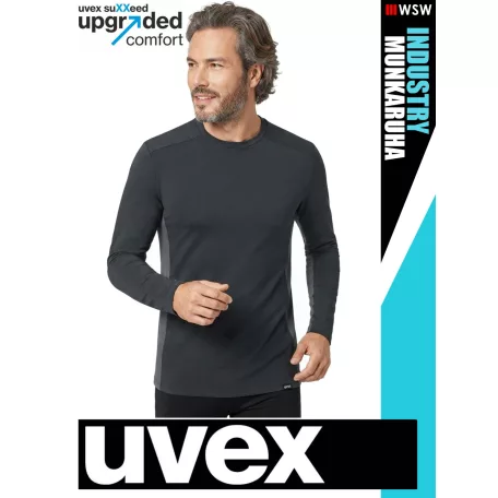 Uvex SUXXEED INDUSTRY GRAPHITE prémium technikai hosszúujjú póló - munkaruha