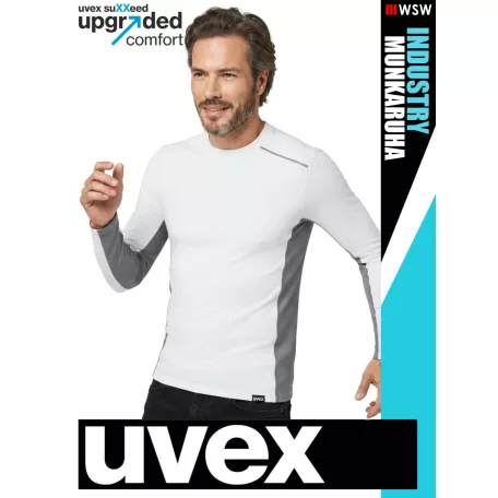 Uvex SUXXEED INDUSTRY LIGHTGREY prémium technikai hosszúujjú póló - munkaruha