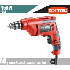 Extol PREMIUM RED elektromos fúrógép 450W - szerszámgép