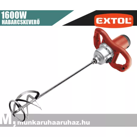 Extol PREMIUM RED elektromos festék és habarcskeverő 1600W - szerszámgép