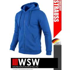   .Engelbert Strauss CLASSIC GENTIANBLUE pamutgazdag 300 g/m² technikai pulóver - munkaruha