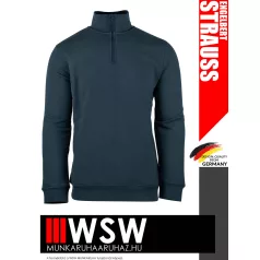   .Engelbert Strauss CLASSIC SEABLUE pamutgazdag 300 g/m² technikai pulóver - munkaruha