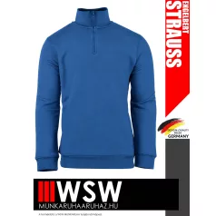   .Engelbert Strauss CLASSIC GENTIANBLUE pamutgazdag 300 g/m² technikai pulóver - munkaruha