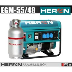 Heron EGM-55/48 AVR-1G benzinmotoros áramfejlesztő max 6800/5500 VA