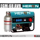 Heron EGM-68 AVR-3EG benzinmotoros áramfejlesztő max 6800/5500 VA