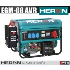 Heron EGM-68 AVR-1E benzinmotoros áramfejlesztő + HAE-3/1 inditóautomatika - 6500 VA