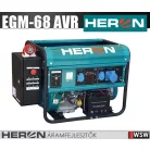 Heron EGM-68 AVR-1E benzinmotoros áramfejlesztő + HAE-3/1 inditóautomatika + GSM - 6500 VA