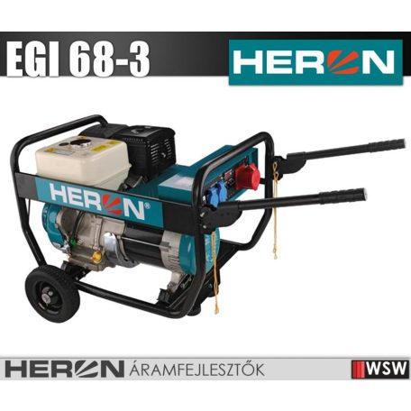 Heron EGI 68-3 benzinmotoros áramfejlesztő, 6800 VA - 400/230 V