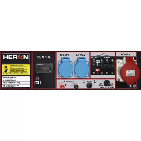 Heron EGI 68-3 benzinmotoros áramfejlesztő, 6800 VA - 400/230 V