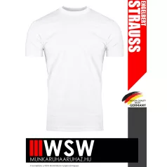   .Engelbert Strauss BASIC WHITE férfi prémium pamut munkapóló - 195 g/m²
