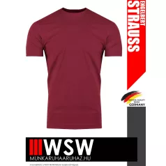   .Engelbert Strauss BASIC BORDEAUX  férfi prémium pamut munkapóló - 195 g/m²