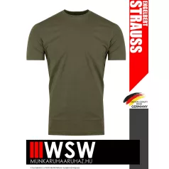   .Engelbert Strauss BASIC OLIVE férfi prémium pamut munkapóló - 195 g/m²