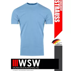   .Engelbert Strauss BASIC AZURE férfi prémium pamut munkapóló - 195 g/m²