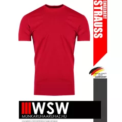   .Engelbert Strauss BASIC FIERYRED férfi prémium pamut munkapóló - 195 g/m²