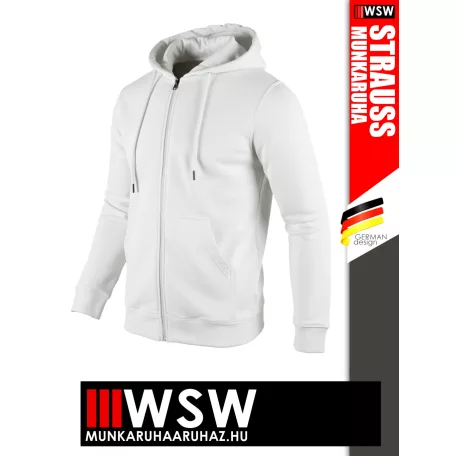 .Engelbert Strauss CLASSIC WHITE pamutgazdag 300 g/m² technikai pulóver - munkaruha