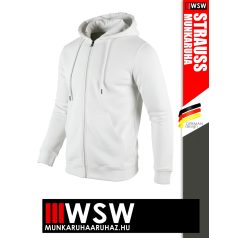   .Engelbert Strauss CLASSIC WHITE pamutgazdag 300 g/m² technikai pulóver - munkaruha