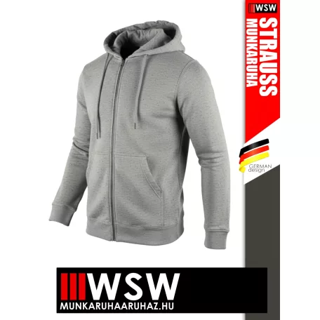 .Engelbert Strauss CLASSIC GREYMELANGE pamutgazdag 300 g/m² technikai pulóver - munkaruha