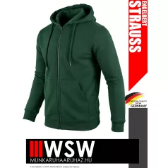   .Engelbert Strauss CLASSIC GREEN pamutgazdag 300 g/m² technikai pulóver - munkaruha