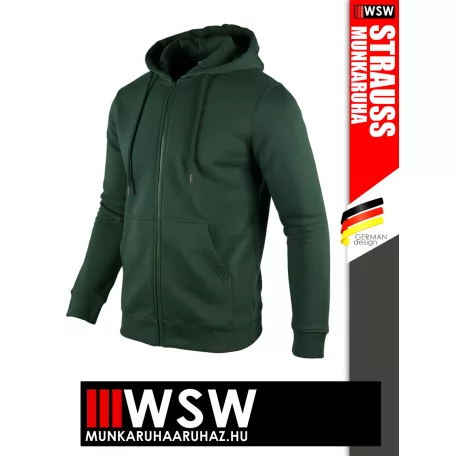 .Engelbert Strauss CLASSIC GREEN pamutgazdag 300 g/m² technikai pulóver - munkaruha