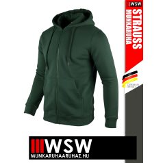   .Engelbert Strauss CLASSIC GREEN pamutgazdag 300 g/m² technikai pulóver - munkaruha