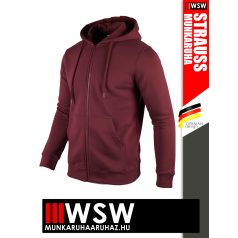   .Engelbert Strauss CLASSIC BORDEAUX pamutgazdag 300 g/m² technikai pulóver - munkaruha