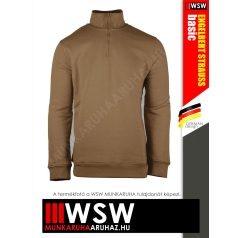   .Engelbert Strauss CLASSIC KHAKI pamutgazdag 300 g/m² technikai pulóver - munkaruha