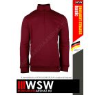 .Engelbert Strauss CLASSIC BORDEAUX pamutgazdag 300 g/m² technikai pulóver - munkaruha