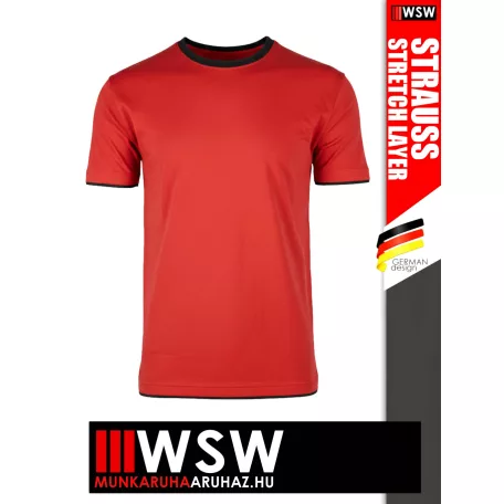 .Engelbert Strauss STRECH LAYER RED technikai póló - munkaruha