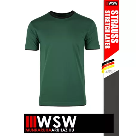 .Engelbert Strauss STRECH LAYER GREEN technikai póló - munkaruha